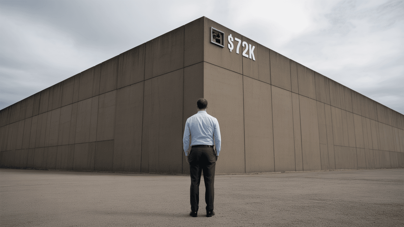 Bitcoin presser mot $72K-veggen — institusjonelle inflows faller 78% mens Fear & Greed krasjer til 14